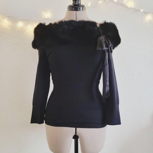 Bebe Rabbit Fur Sweater - Picture 3 of 8